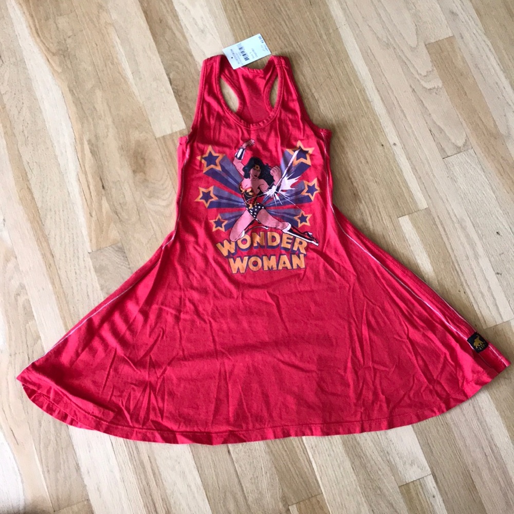 TRUNK Red Wonder Woman Racer Back dress girls sz 5 NWT
